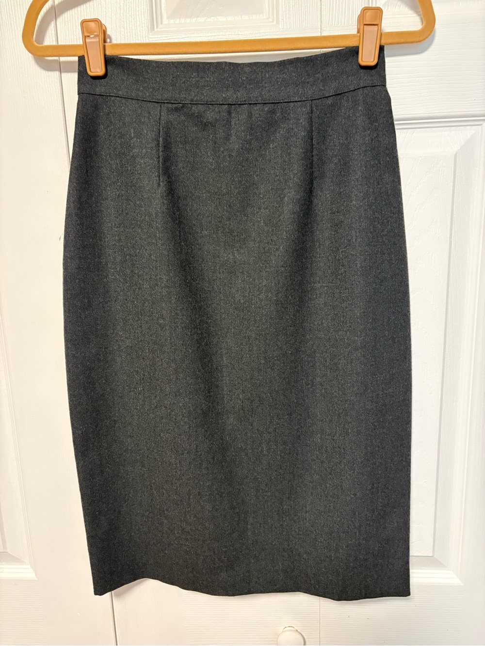 Gianfranco Ferre Classic Dark Gray 100% Virgin Wool Pencil Skirt
